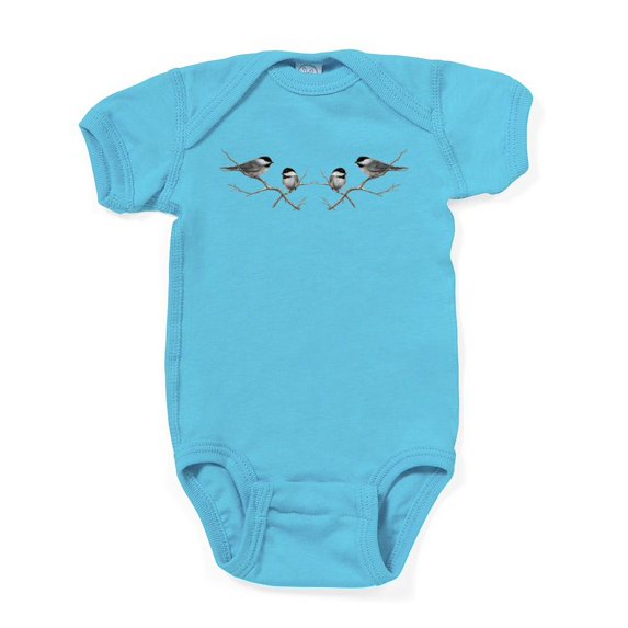 CafePress - Chickadee Song Bird - Cute Infant Bodysuit Baby Romper - Size Newborn - 24 Months