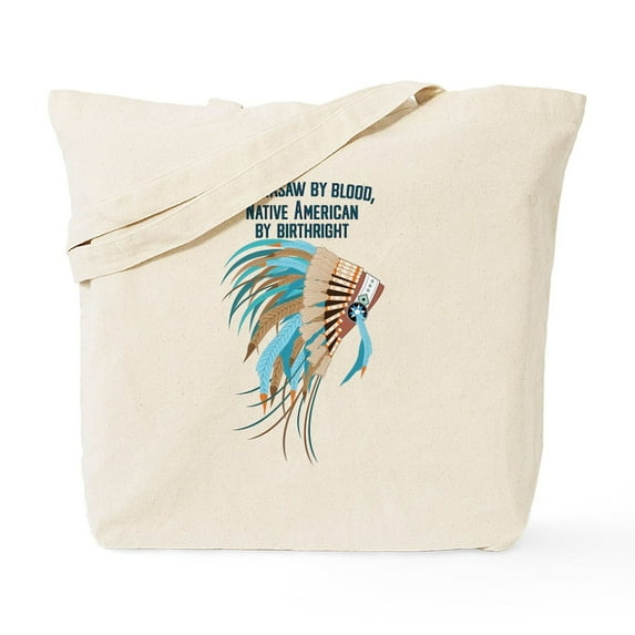 CafePress - Chickasaw By Blood Tote Bag - Unisex Canvas Tote Bag, Beige, 1-Piece