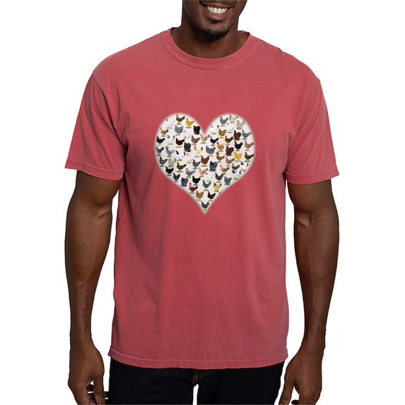 CafePress - Chicken Heart T Shirt - Mens Comfort Colors® Shirt