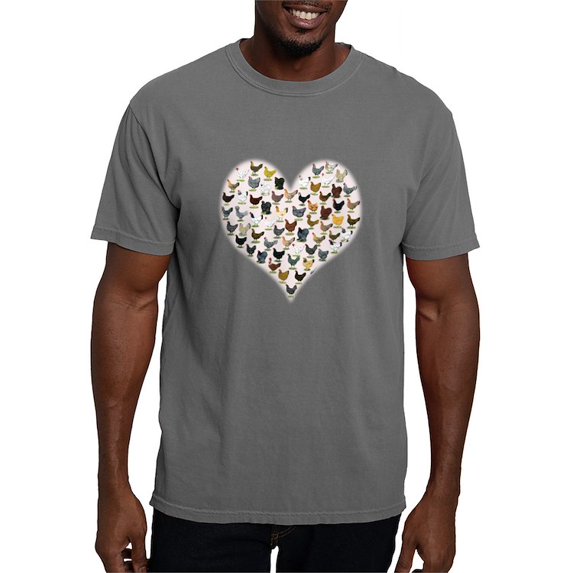 CafePress - Chicken Heart T Shirt - Mens Comfort Colors® Shirt