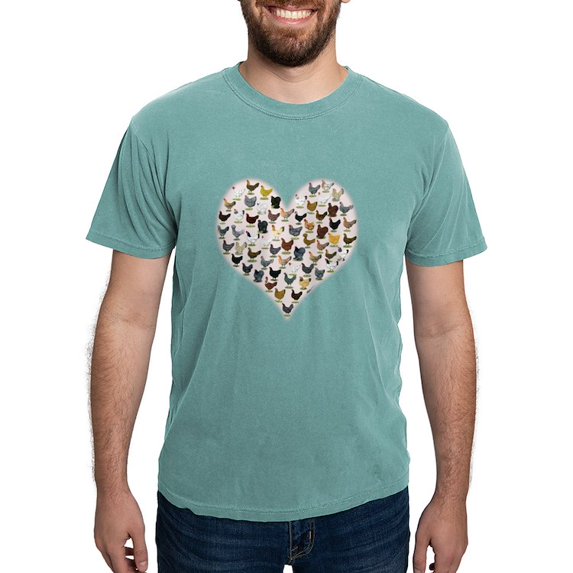 CafePress - Chicken Heart T Shirt - Mens Comfort Colors® Shirt