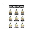 thumbnail image 1 of CafePress - Chicken Moods Sticker - Square Sticker 3" x 3", 1 of 1