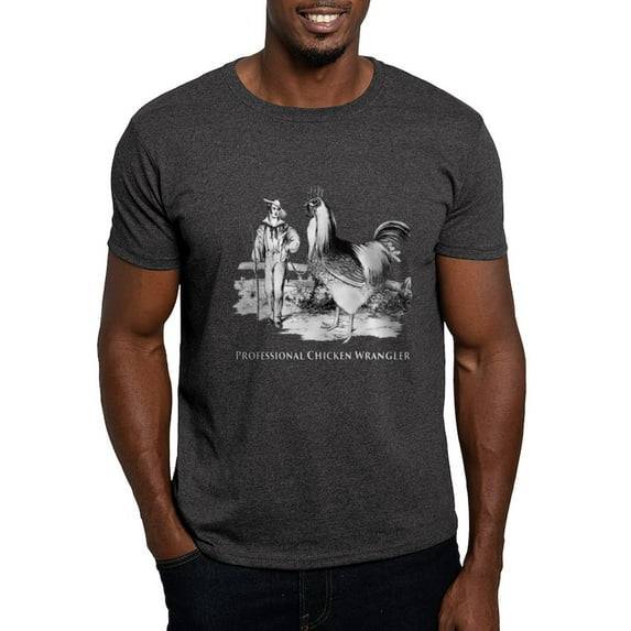 CafePress - Chicken Wrangler T Shirt - Men's Classic Graphic Cotton T-Shirt