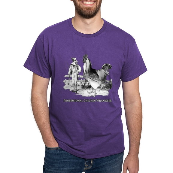 CafePress - Chicken Wrangler T Shirt - Men's Classic Graphic Cotton T-Shirt