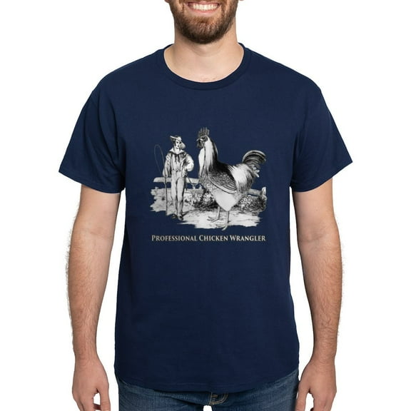 CafePress - Chicken Wrangler T Shirt - Men's Classic Graphic Cotton T-Shirt