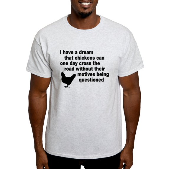 CafePress - Chickens Motives Light T Shirt - Men's Classic Graphic T-Shirt