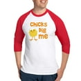 thumbnail image 1 of CafePress - Chicks Dig Me Baseball Jersey - Cotton Baseball Jersey, 3/4 Raglan Sleeve Shirt, 1 of 4