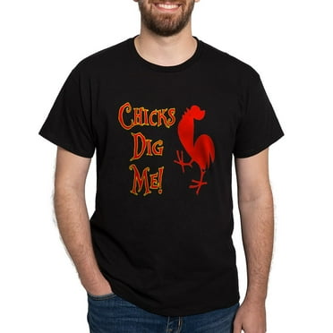 CafePress - Chicks Dig Me Dark T Shirt - Men's Classic Graphic Cotton T-Shirt
