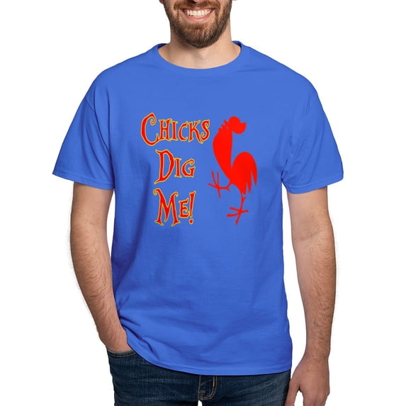 CafePress - Chicks Dig Me Dark T Shirt - Men's Classic Graphic Cotton T-Shirt