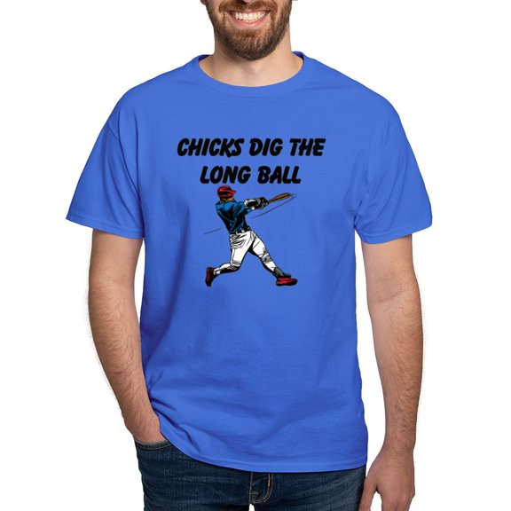 CafePress - Chicks Dig The Long Ball Light T Shirt - Men's Classic Graphic Cotton T-Shirt