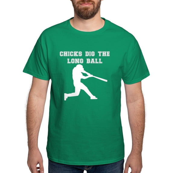 CafePress - Chicks Dig The Long Ball T Shirt - Men's Classic Graphic Cotton T-Shirt