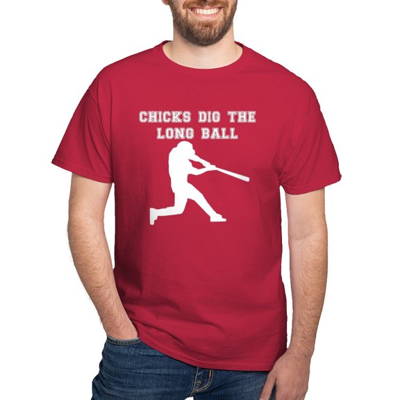 CafePress - Chicks Dig The Long Ball T Shirt - Men's Classic Graphic Cotton T-Shirt