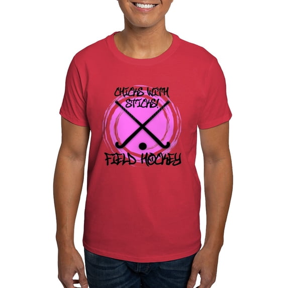 CafePress - Chicks With Sticks Field Hockey Dark T Shirt - Men's Classic Graphic Cotton T-Shirt