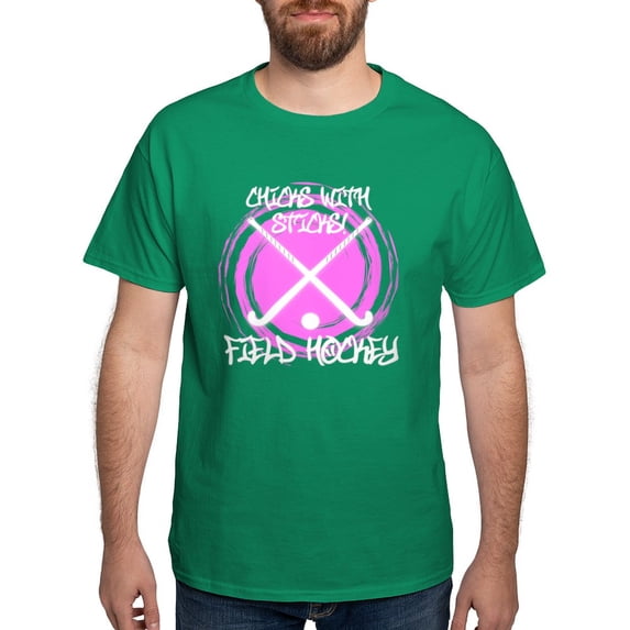 CafePress - Chicks With Sticks Field Hockey T Shirt - Men's Classic Graphic Cotton T-Shirt