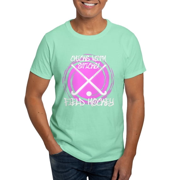 CafePress - Chicks With Sticks Field Hockey T Shirt - Men's Classic Graphic Cotton T-Shirt