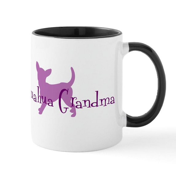 CafePress - Chihuahua Grandma Mug - 11 oz Ceramic Mug - Novelty Coffee Tea Cup
