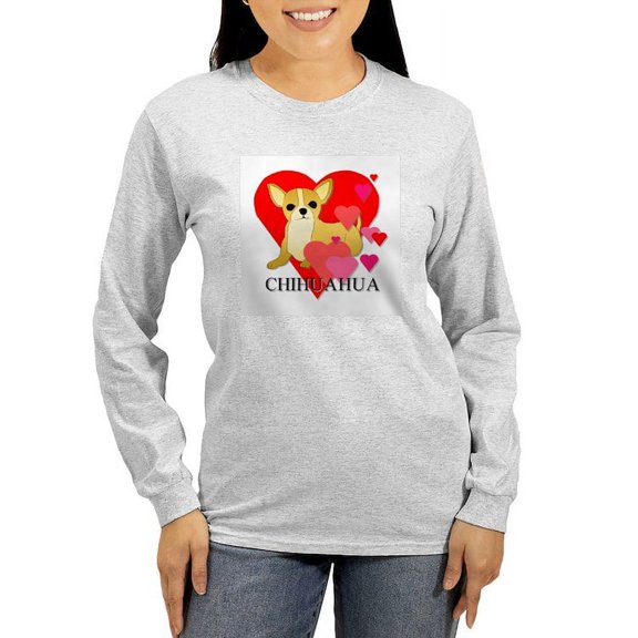 CafePress - Chihuahua Women's Long Sleeve T Shirt - Women's Long Sleeve Graphic Casual T-Shirt