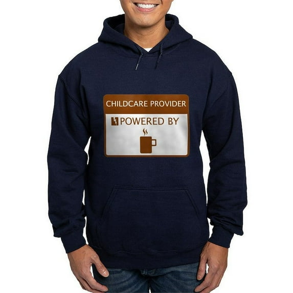 CafePress - Childcare Provider Powered By Coffee Hoodie (Dark) - Pullover Hoodie, Classic, Comfortable Hooded Sweatshirt