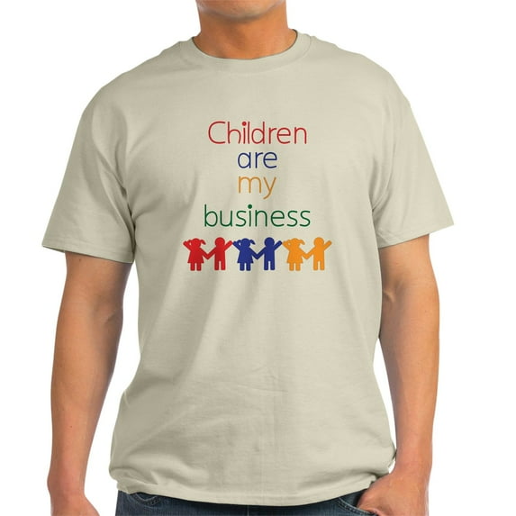 CafePress - Children Are My Business Bigger Light T Shirt - Men's Classic Graphic T-Shirt