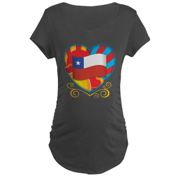 CafePress - Chilean Heart Maternity Dark T Shirt - Maternity Dark T-Shirt