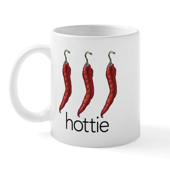 CafePress - Chili Pepper Hottie Mug Mugs - 11 oz Ceramic Mug - Novelty Coffee Tea Cup