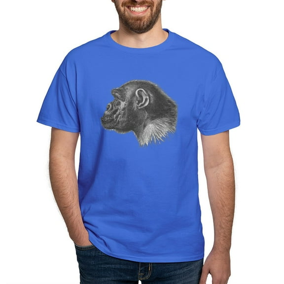 CafePress - Chimp Profile Dark T Shirt - Men's Classic Graphic Cotton T-Shirt