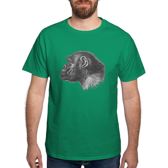 CafePress - Chimp Profile Dark T Shirt - Men's Classic Graphic Cotton T-Shirt