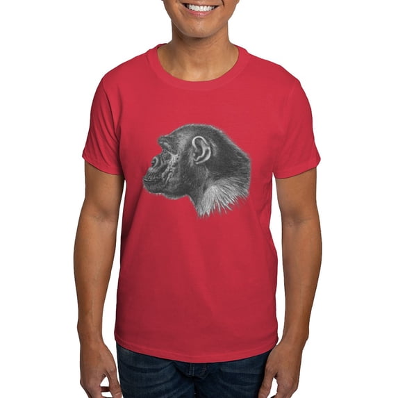 CafePress - Chimp Profile Dark T Shirt - Men's Classic Graphic Cotton T-Shirt