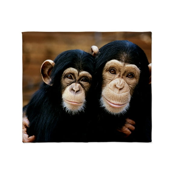 CafePress - Chimpanzees Throw Blanket - Soft Fleece Throw Blanket, 50"x60" for All Ages