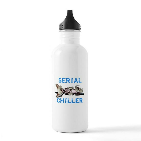 CafePress - Chinese Crested Serial Chiller Stainless Water Bot - Stainless Steel Water Bottle, Sports Bottle, 1.0L