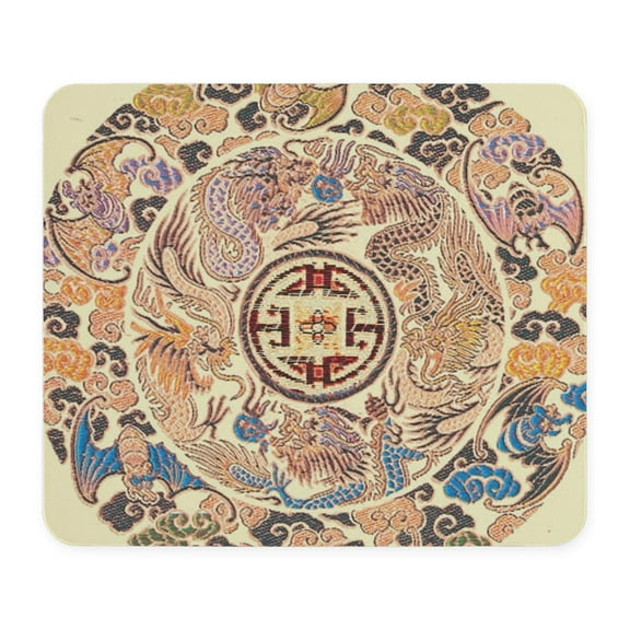 CafePress - Chinese Dragon Gold Kimono Mousepad - Non-slip Rubber Mousepad, Gaming Mouse Pad