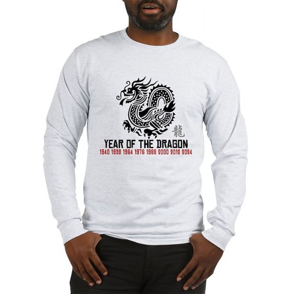 CafePress - Chinese New Year Of The Dragon Long Sleeve T Shirt - Unisex Cotton Long Sleeve T-Shirt