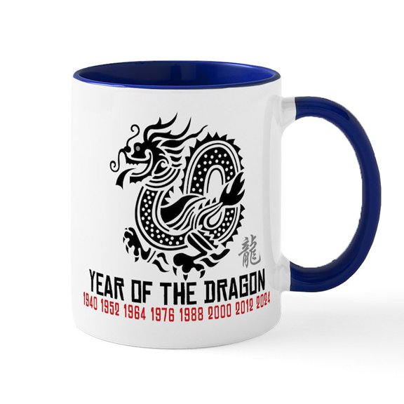 CafePress - Chinese New Year Of The Dragon Mug - 11 oz Ceramic Mug - Novelty Coffee Tea Cup