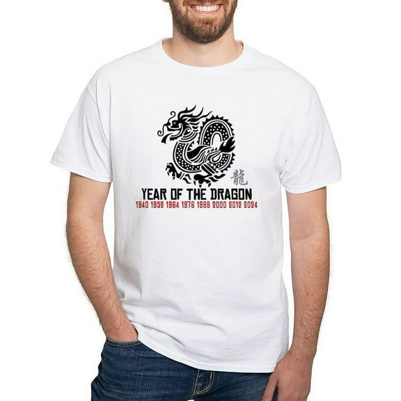 CafePress - Chinese New Year Of The Dragon White T Shirt - Men's Classic T-Shirts