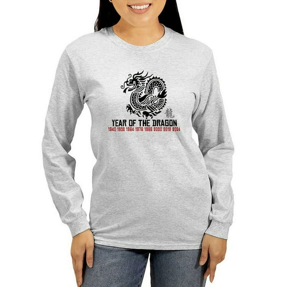 CafePress - Chinese New Year Of The Dragon Women's Long Sleeve - Women's Long Sleeve Graphic Casual T-Shirt