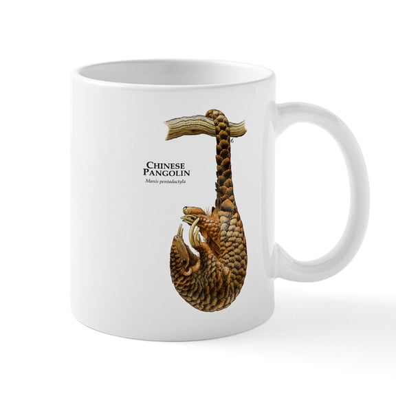 CafePress - Chinese Pangolin Mug - 11 oz Ceramic Mug - Novelty Coffee Tea Cup