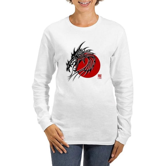 CafePress - Chinese Zodiac Dragon Women's Long Sleeve T Shirt - Women's Long Sleeve Graphic Casual T-Shirt