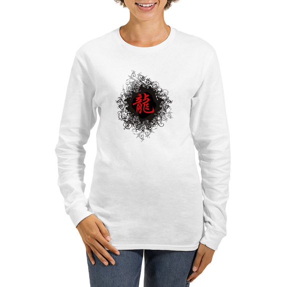 CafePress - Chinese Zodiac Dragon Women's Long Sleeve T Shirt - Women's Long Sleeve Graphic Casual T-Shirt