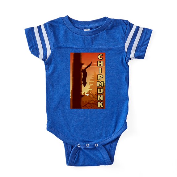 CafePress - Chipmunk CROP Text - Cute Infant Baby Football Bodysuit
