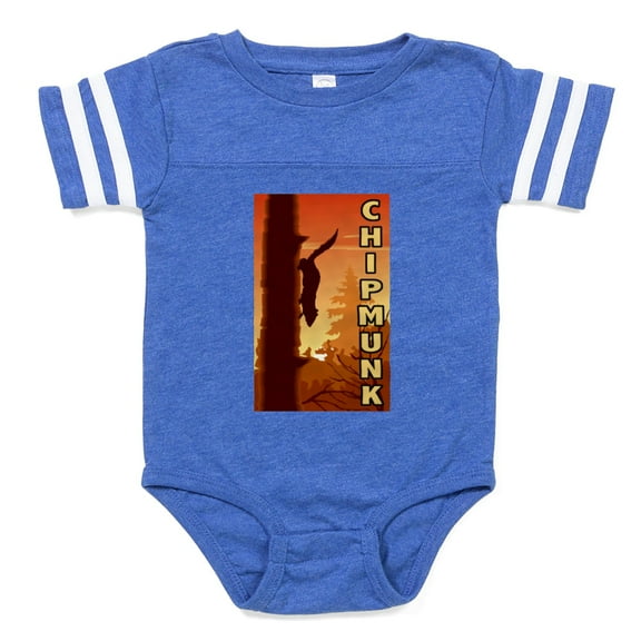 CafePress - Chipmunk CROP Text - Cute Infant Baby Football Bodysuit