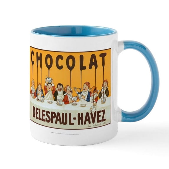 CafePress - Chocolat, Delespaul Havez, Vintage Poster Mug - 11 oz Ceramic Mug - Novelty Coffee Tea Cup