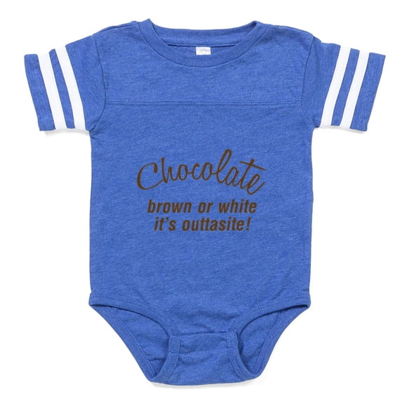 CafePress - Chocolate Is Outtasite - Cute Infant Baby Football Bodysuit