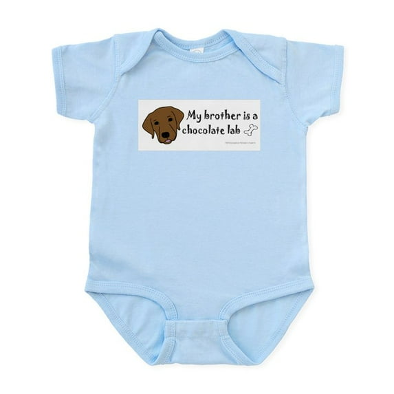CafePress - Chocolate Lab Body Suit - Baby Light Bodysuit, Size Newborn - 24 Months
