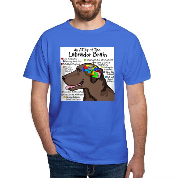 CafePress - Chocolate Lab Brain T Shirt - Men's Classic Graphic Cotton T-Shirt