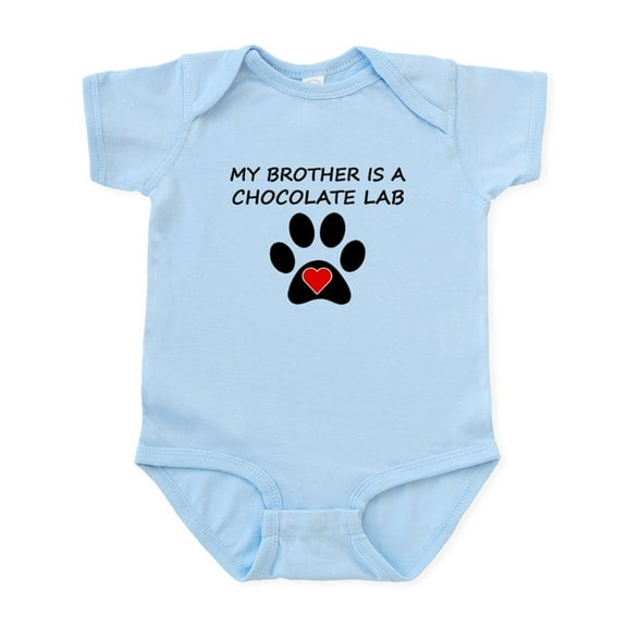 CafePress - Chocolate Lab Brother Body Suit - Baby Light Bodysuit, Size Newborn - 24 Months