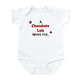 thumbnail image 1 of CafePress - Chocolate Lab Loves Me Infant Bodysuit - Baby Light Bodysuit, Size Newborn - 24 Months, 1 of 4