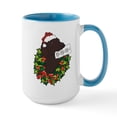 thumbnail image 1 of CafePress - Chocolate Labrador Santa Large Mug - 15 oz Ceramic Large White Novelty Mug, 1 of 4