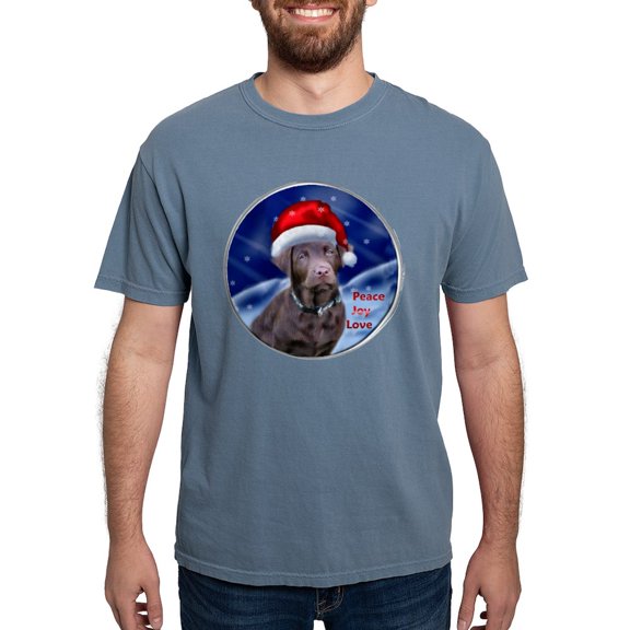 CafePress - Chocolatelabcard Mens Comfort Colors® Shirt - Mens Comfort Colors Shirt