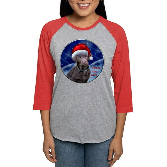 CafePress - Chocolatelabcard - Womens Baseball Tee