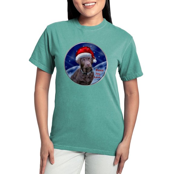 CafePress - Chocolatelabcard - Womens Comfort Colors® Shirt